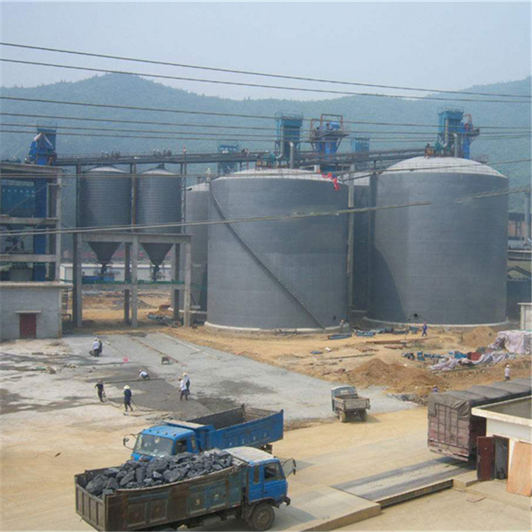 无锡水泥钢板仓2座3000吨青岛项目进入施工